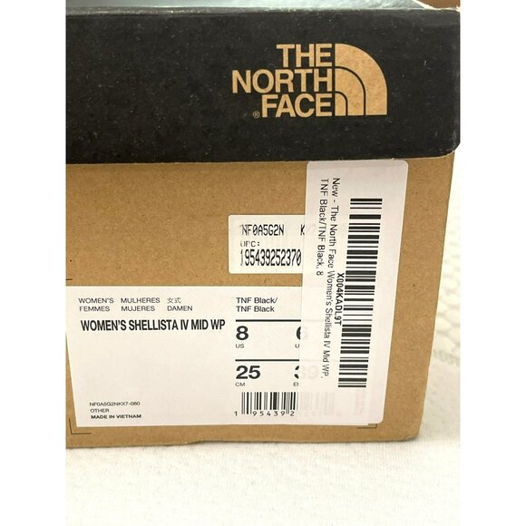 The North Face Waterproof Shellista IV Black Winter Boots Faux Fur Size 8 NEW - Picture 10 of 11